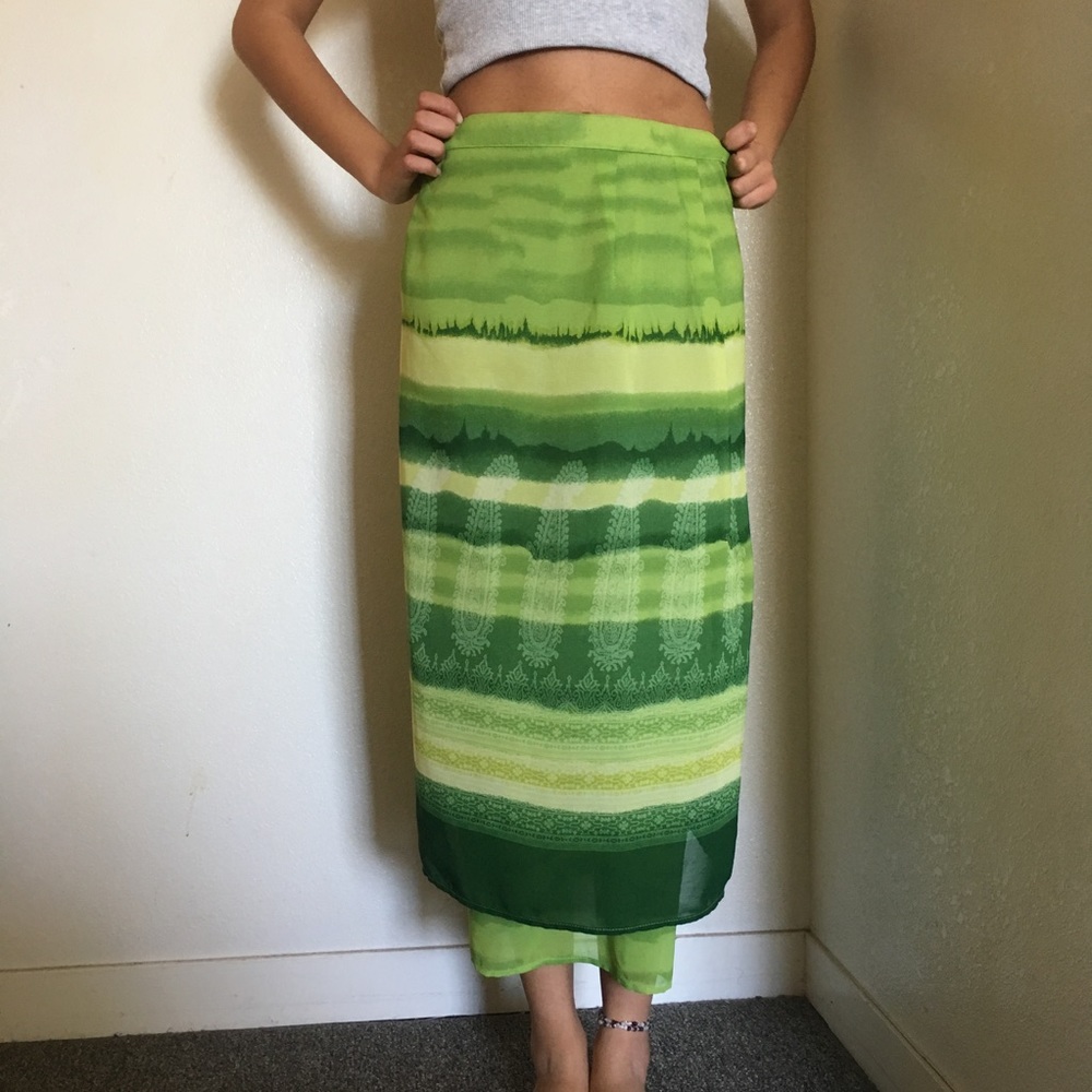 Green skirt